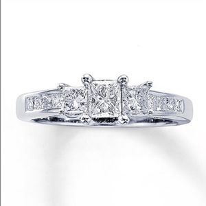 Three-Stone Diamond Ring 1 ct tw Princess-Cut